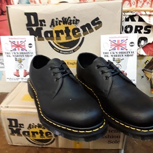 Dr Martens 1461 Black Abandon Made in England Size 8