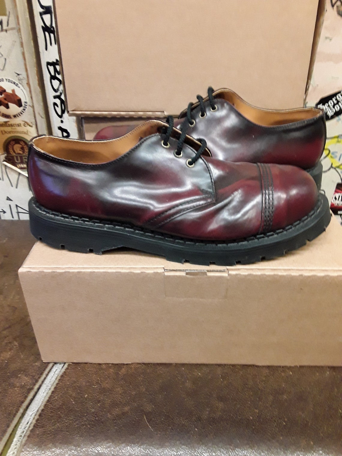 GRINDERS REGENT Made in England BURGUNDY Size 10 Etsy UK