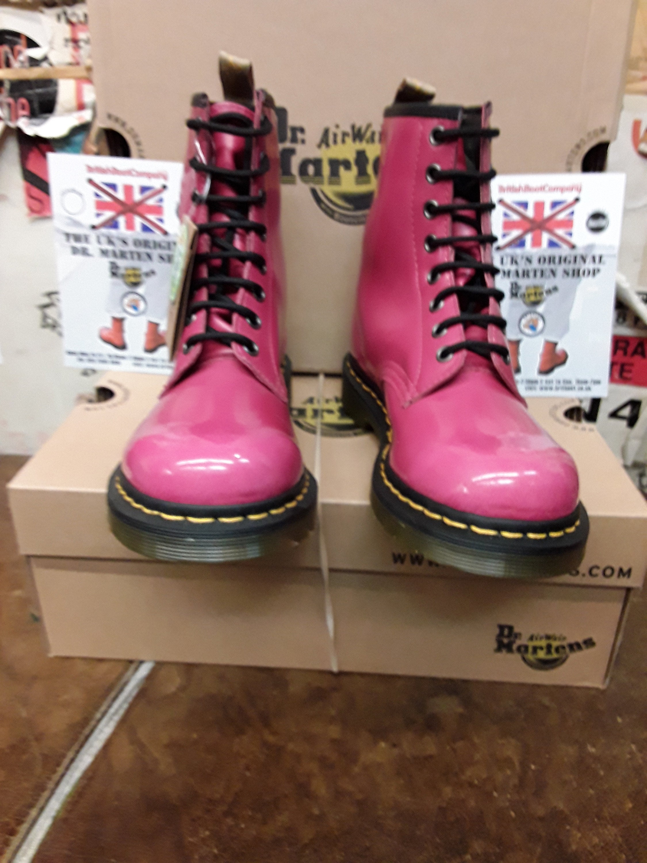 Pink vegan top dr martens