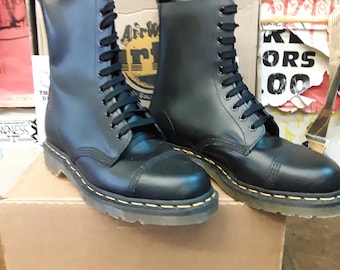 Dr Martens 9203 Black 10 Hole Made in England Size 8