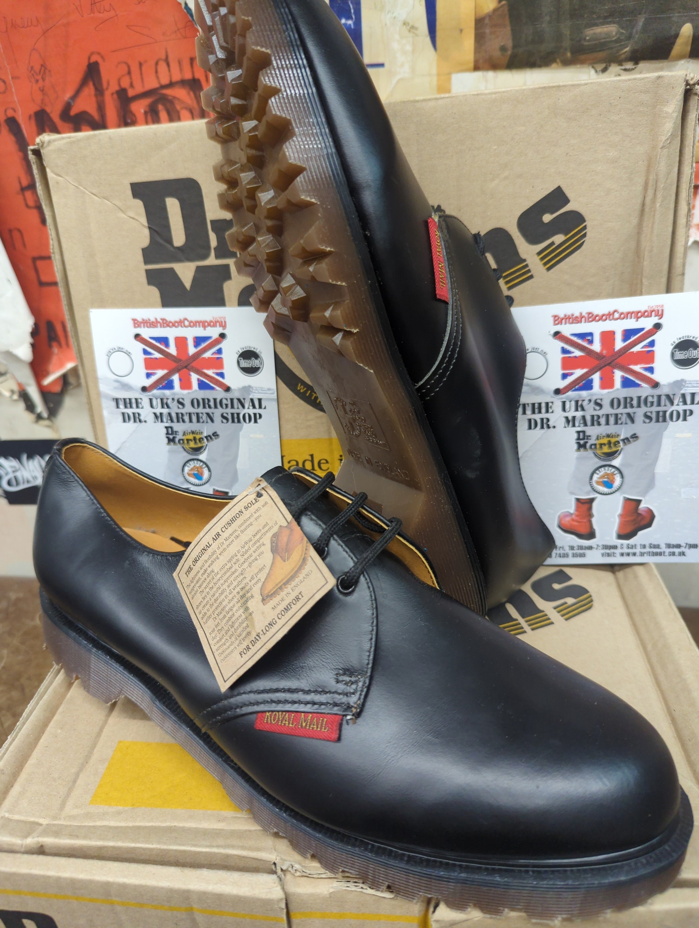 ドクターマーチン イングランド 英国 約29センチ UK11 ロイヤルメール ドクターマーチン 1461 ロイヤルメール タグ付き ブラック サイズ 11