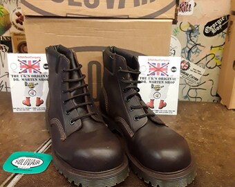 SOLOVAIR SV12 Brown Steel Boot 6 Hole Size 9