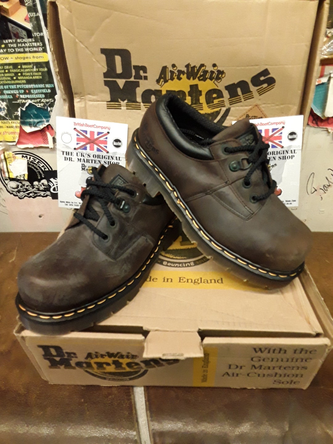 Dr Martens Vintage 90 s Cuero encerado marr n Zapatos