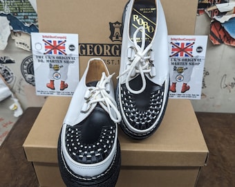 【sizeUK5】E COX 3588 LTD Robot George Cox White and Black 3588 Creepers Size 5 - Etsy