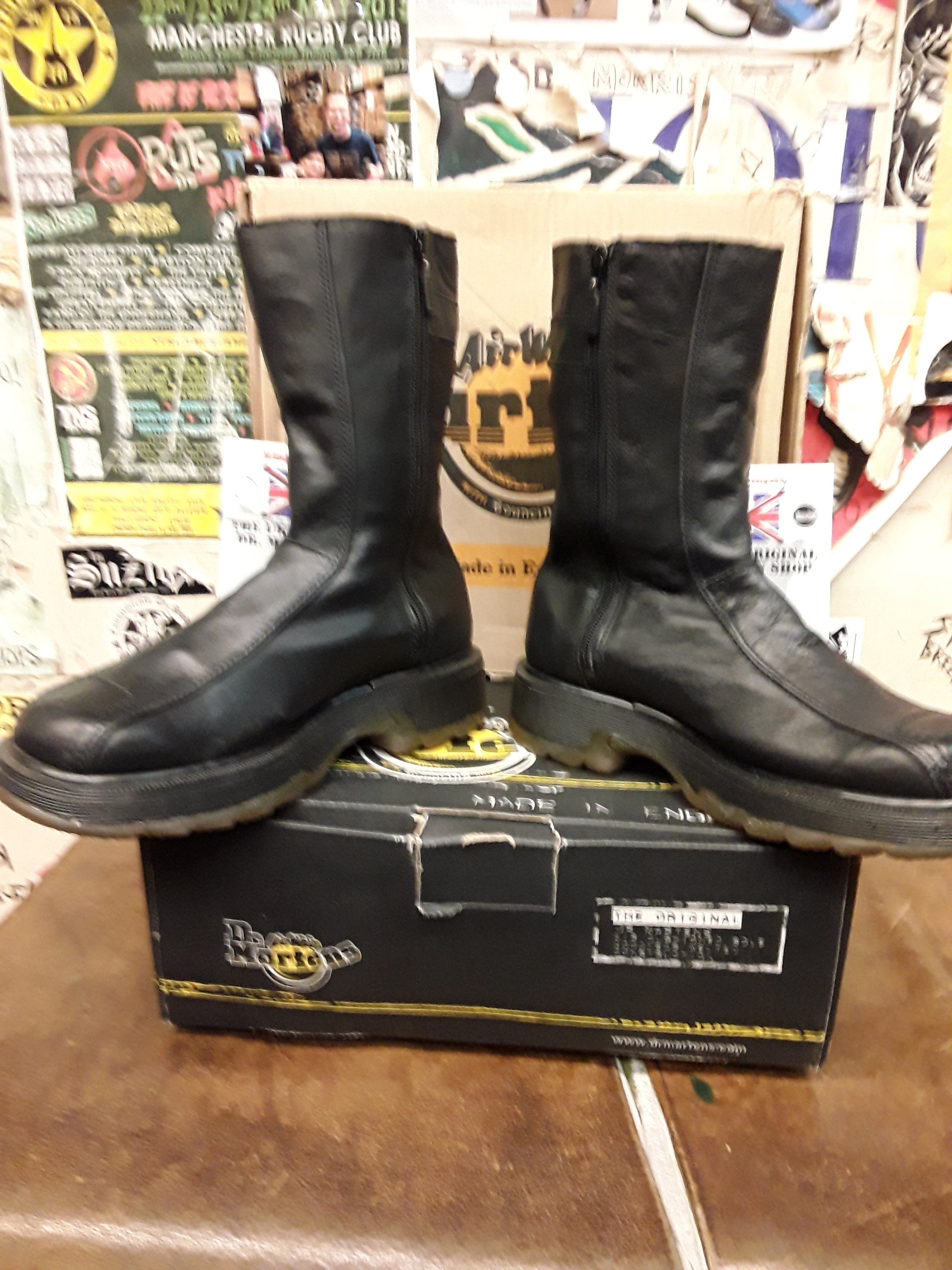 Dr. Martens ARTHUR ブラックuk8 Dr Martens 9218 Black Patent 8 Hole Made in England Size 6.5