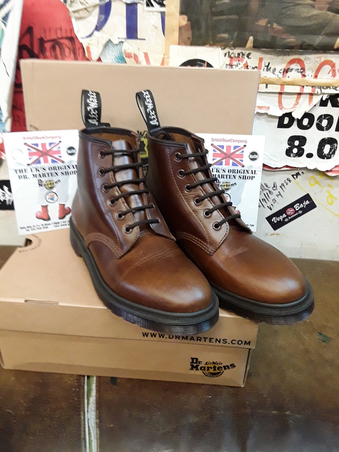 Dr Martens 101 Tan Leather 6 Hole Size 6.5 - Etsy Dr Martens 101 Tan Leather 6 Hole Size 6.5 - Etsy