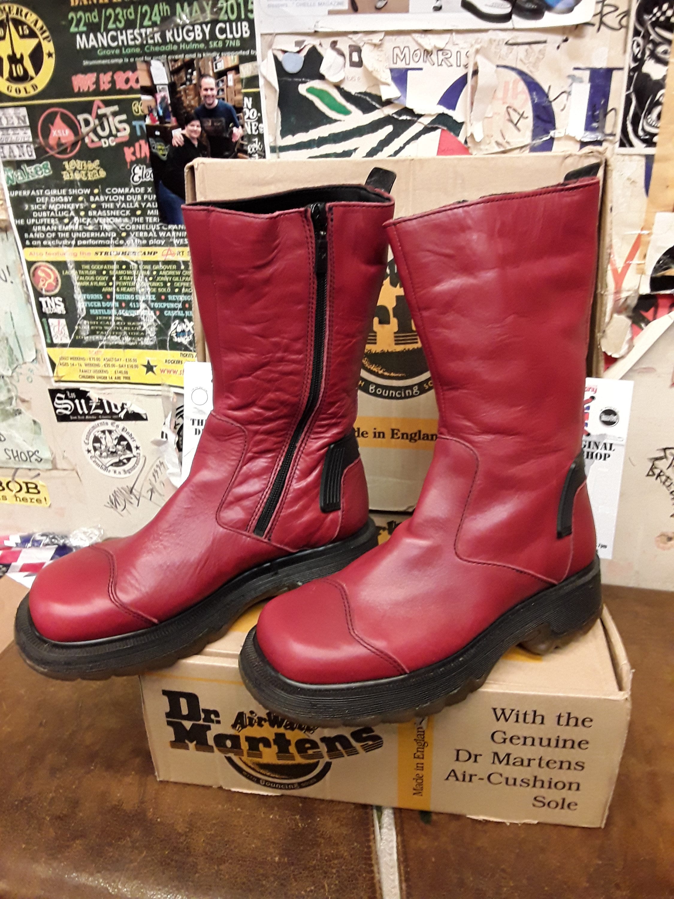Dr Martens 9913 Red Biker Style Boot Size 5 - Etsy