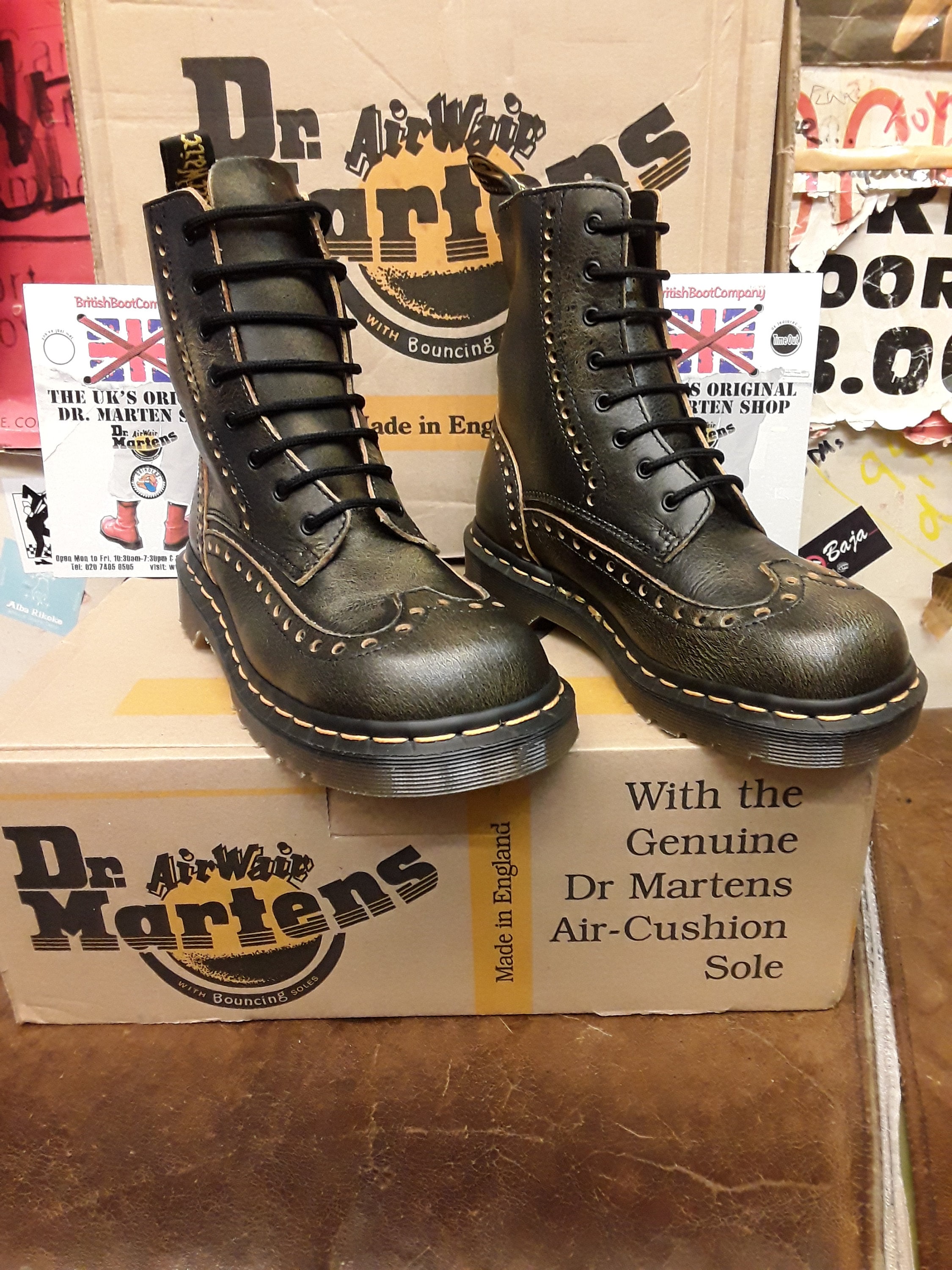 Dr Martens Vintage Size Gold Brogue Made in -