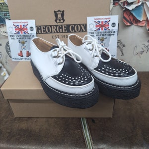 Robot George Cox White and Black 3588 Creepers Size 5