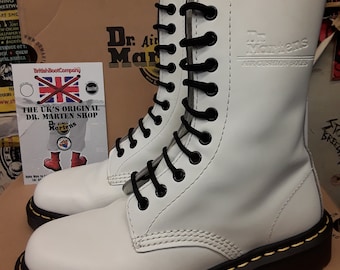 Dr Martens Bentley 1460 Valentine Red Heart White 8 Hole Boots UK5 