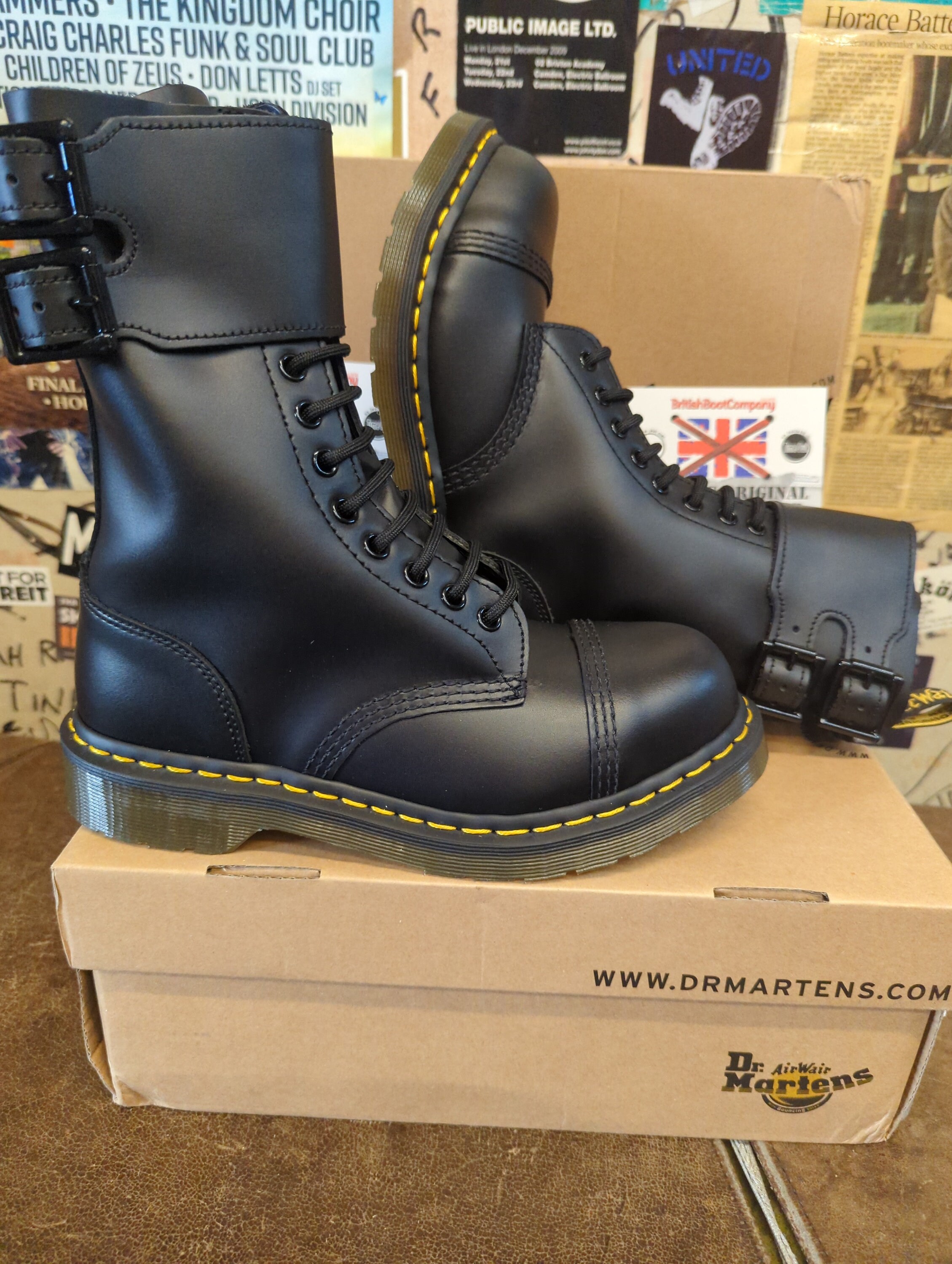 Dr Martens Kayden Black 12hole Steel Toe Various Sizes - Etsy