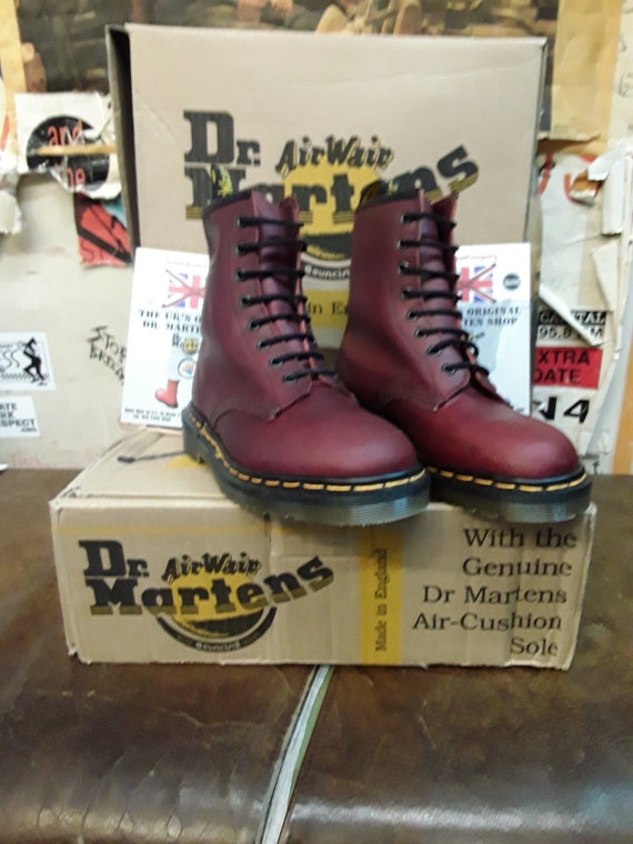Dr Martens 1460 Burgundy Waxy 8 Hole Size 3 - image 1