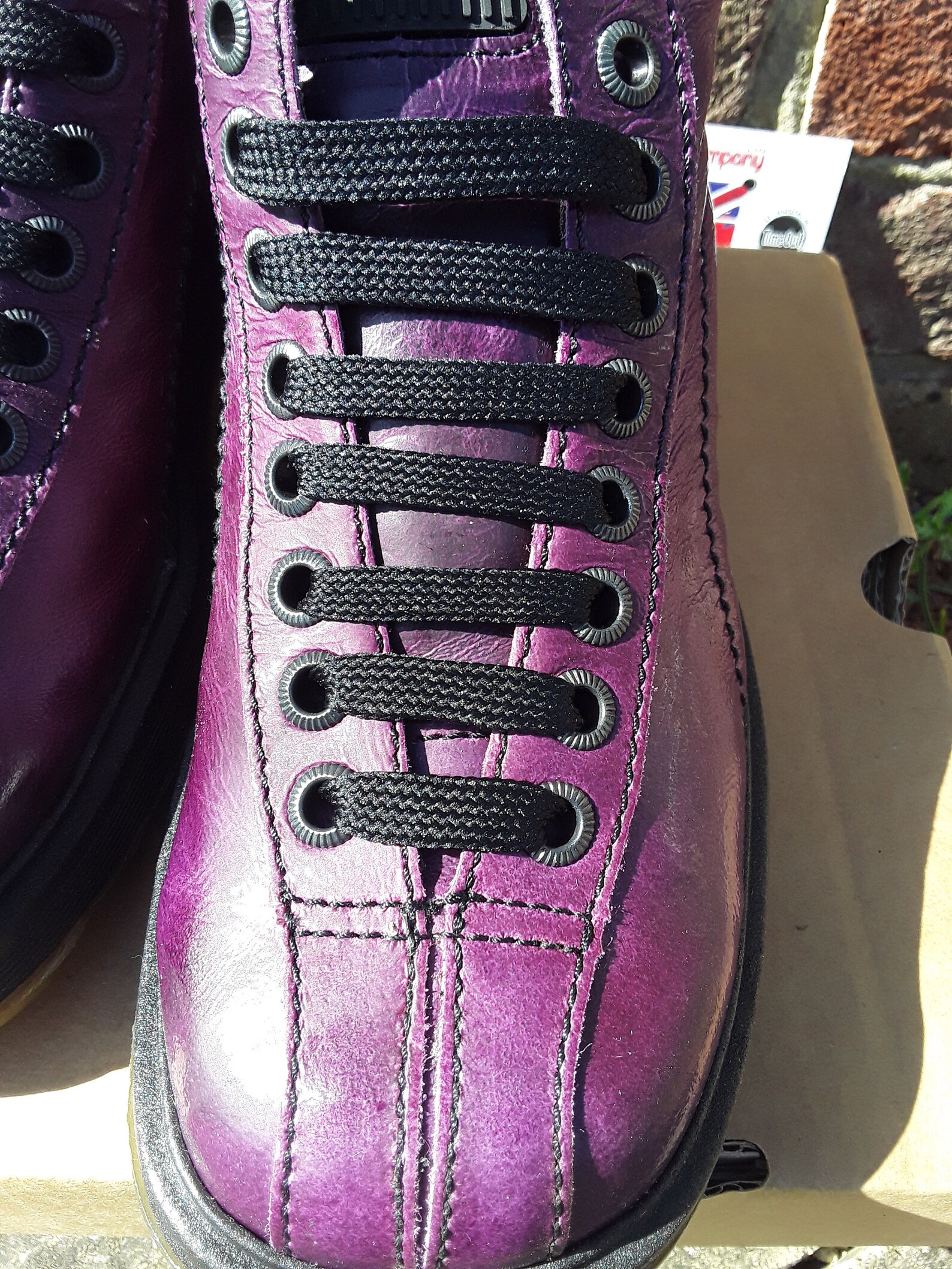 Dr Martens Purple Wet Look Leather Ankle Boots Size 4 Made in Etsy UK