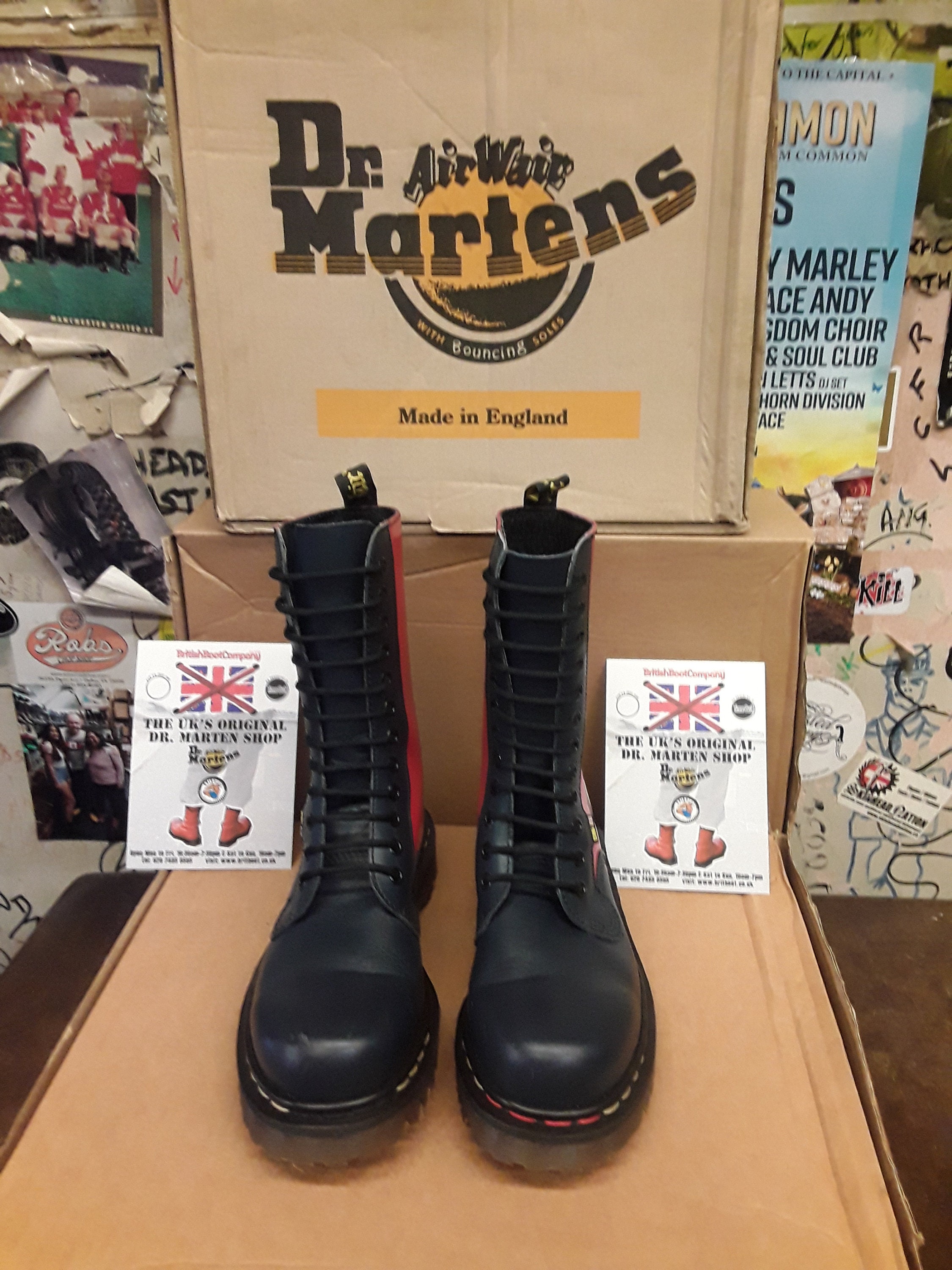Dr Martens 9844 Union Jack Colours, Vintage 90's, 12 Hole Made in