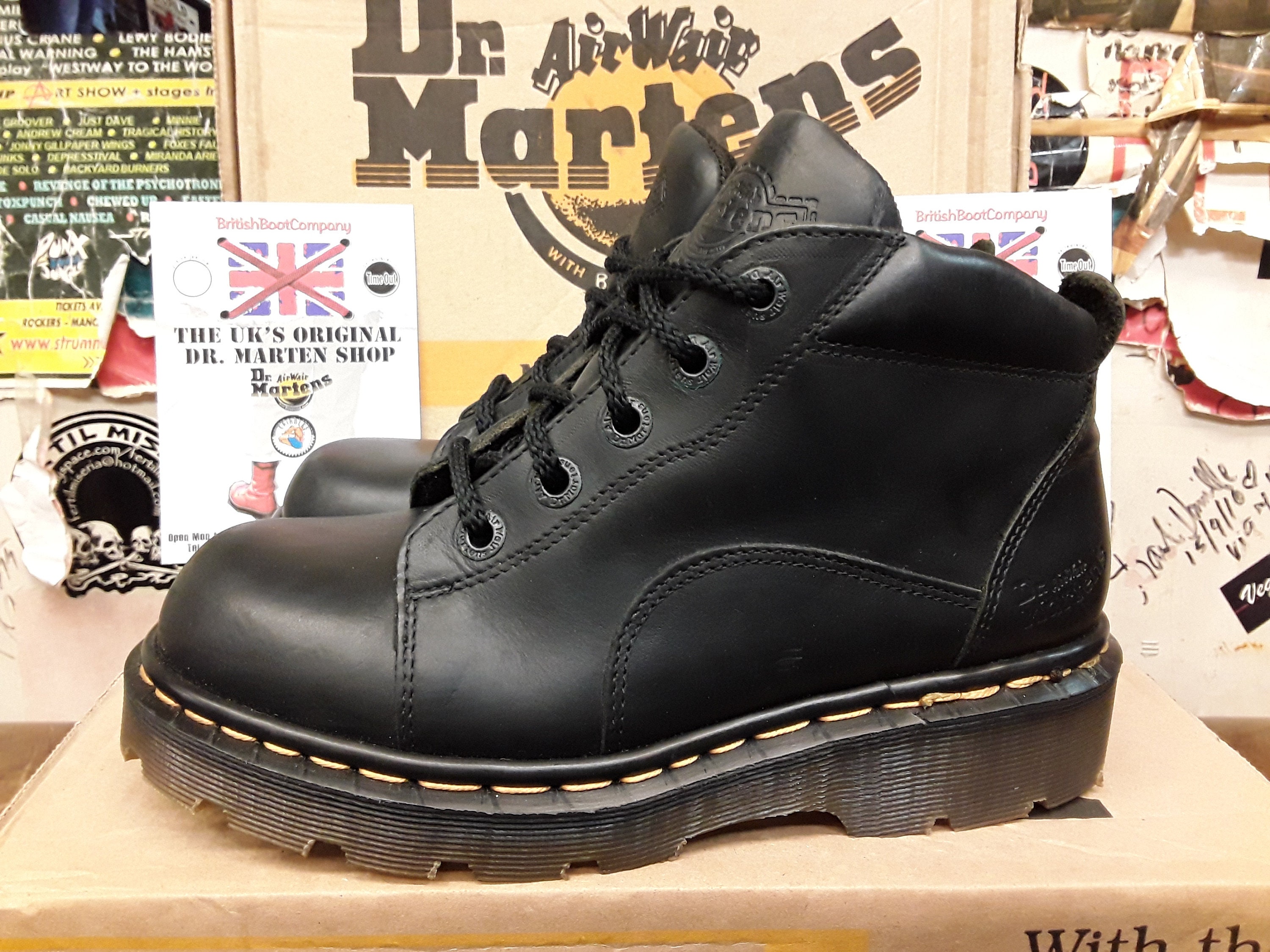 Dr Martens Made in England 8444 BLACK Hiking Style Boot Various Dr Martens Made in England 8444 BLACK Hiking Style Boot Various