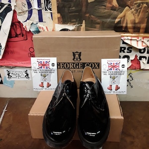 George Cox As378 Made in England Black Patent Shoe Size 8