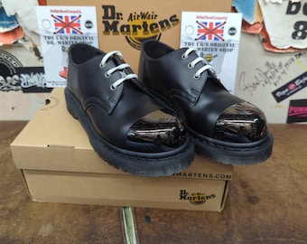 Dr Martens Black Exposed Steel Toe Shoe Sizes 5 and 7