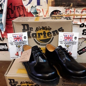 Dr Martens 1461 Black Burnish Shoe Made in England Size 4