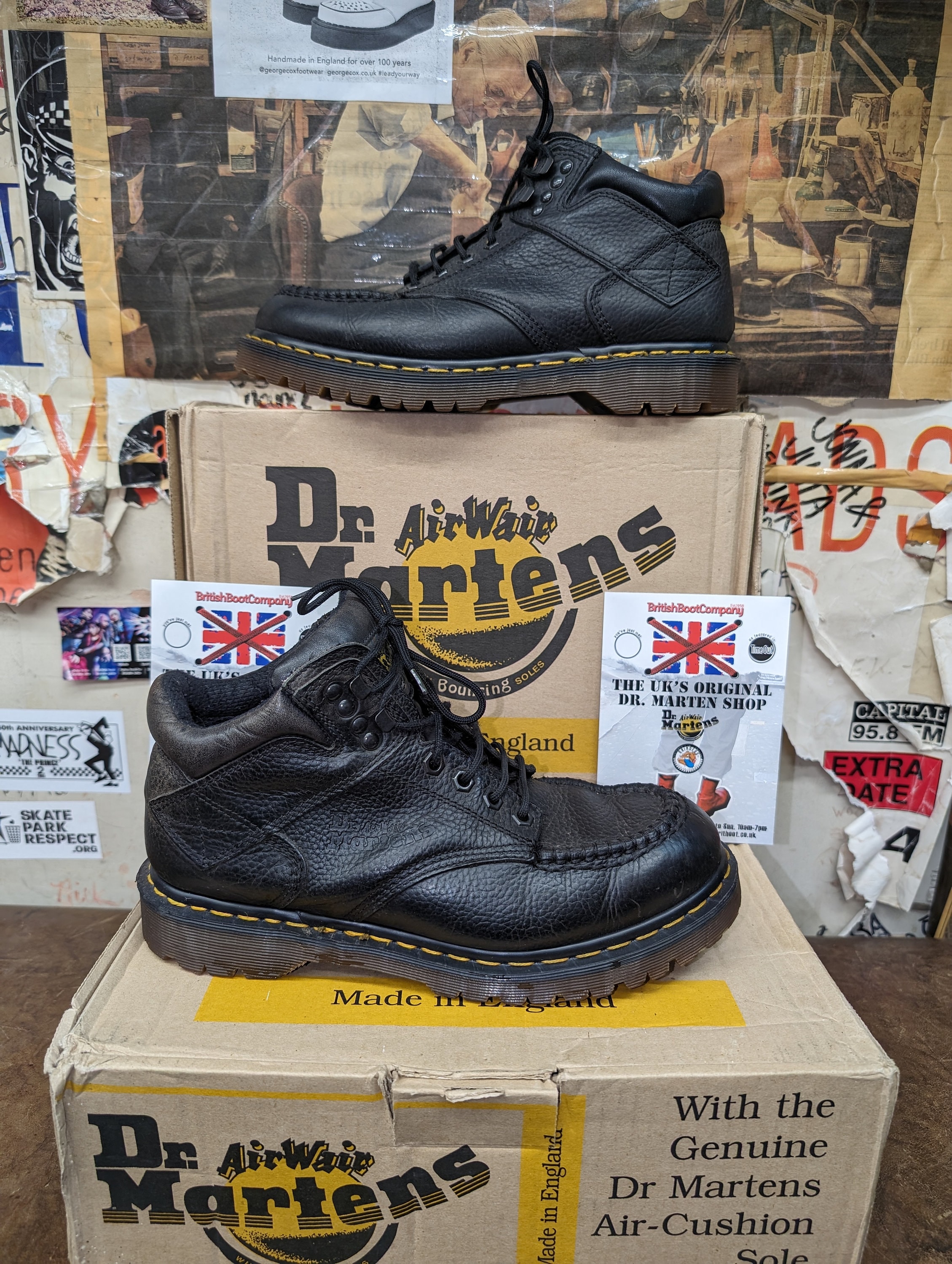 Dr Martens Vintage Boot Black 8060 Terrain RARE Leather Made in England Size 9 DR. MARTENS - 1460 Vintage Black Made In England Boots  main image 4