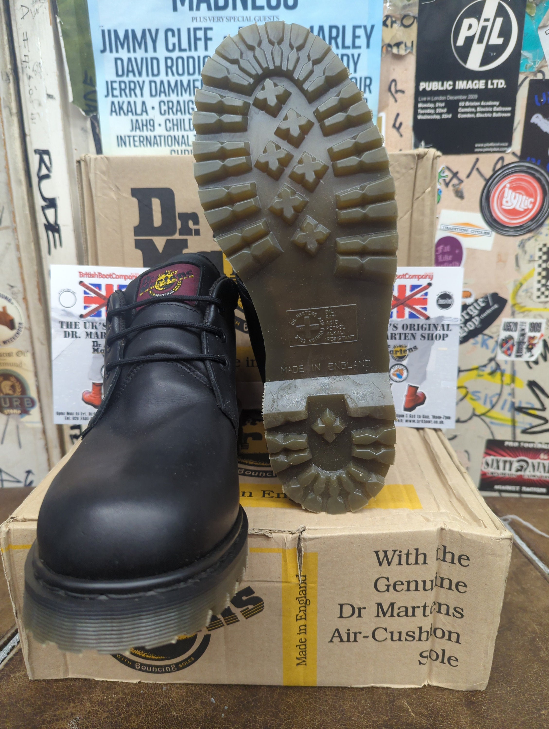 Dr Martens mens   8057 boots Dr Martens 8057 Made in England Black Greasy Size 10 - Etsy main image 3