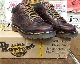 Dr Martens 2128 Burgundy Analine 6 Hole Boot Made in England Size 6