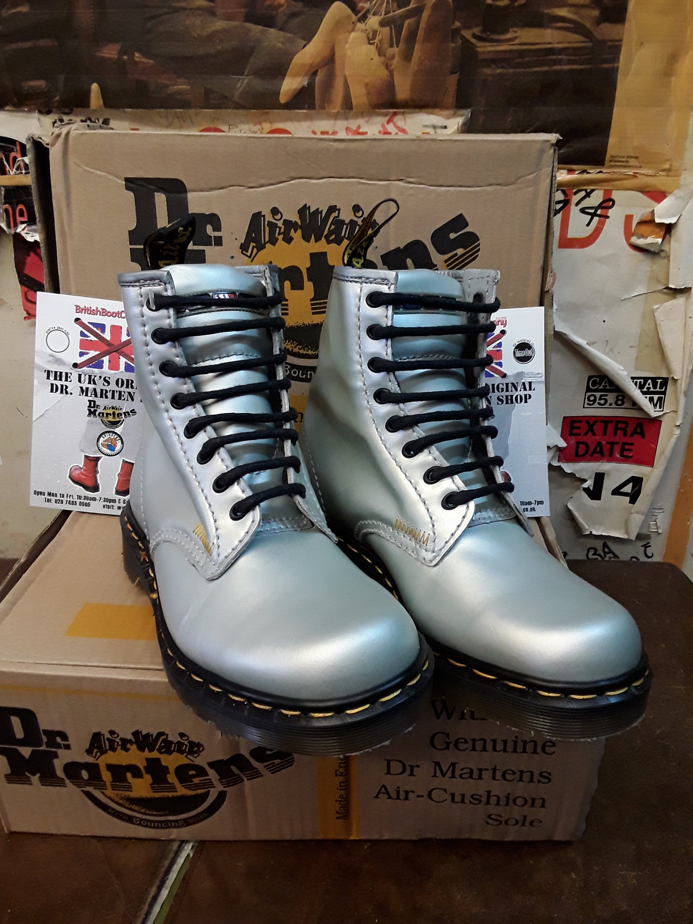 Dr Martens 9566 Made in England Silver 8 Hole Size 5 - Etsy Dr Martens 9566 Made in England Silver 8 Hole Size 5 - Etsy