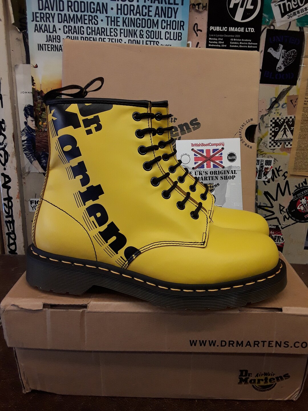 Dr Martens 1B89 Yellow Logo - Etsy Dr Martens 1B89 Yellow Logo - Etsy