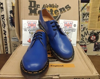 Dr Martens Made in England Electric Blue 1461 Size 8 UK - Etsy