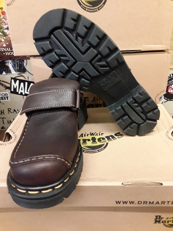 Dr Martens Made in England 9288 Brown Velcro Strap Shoe Size 5