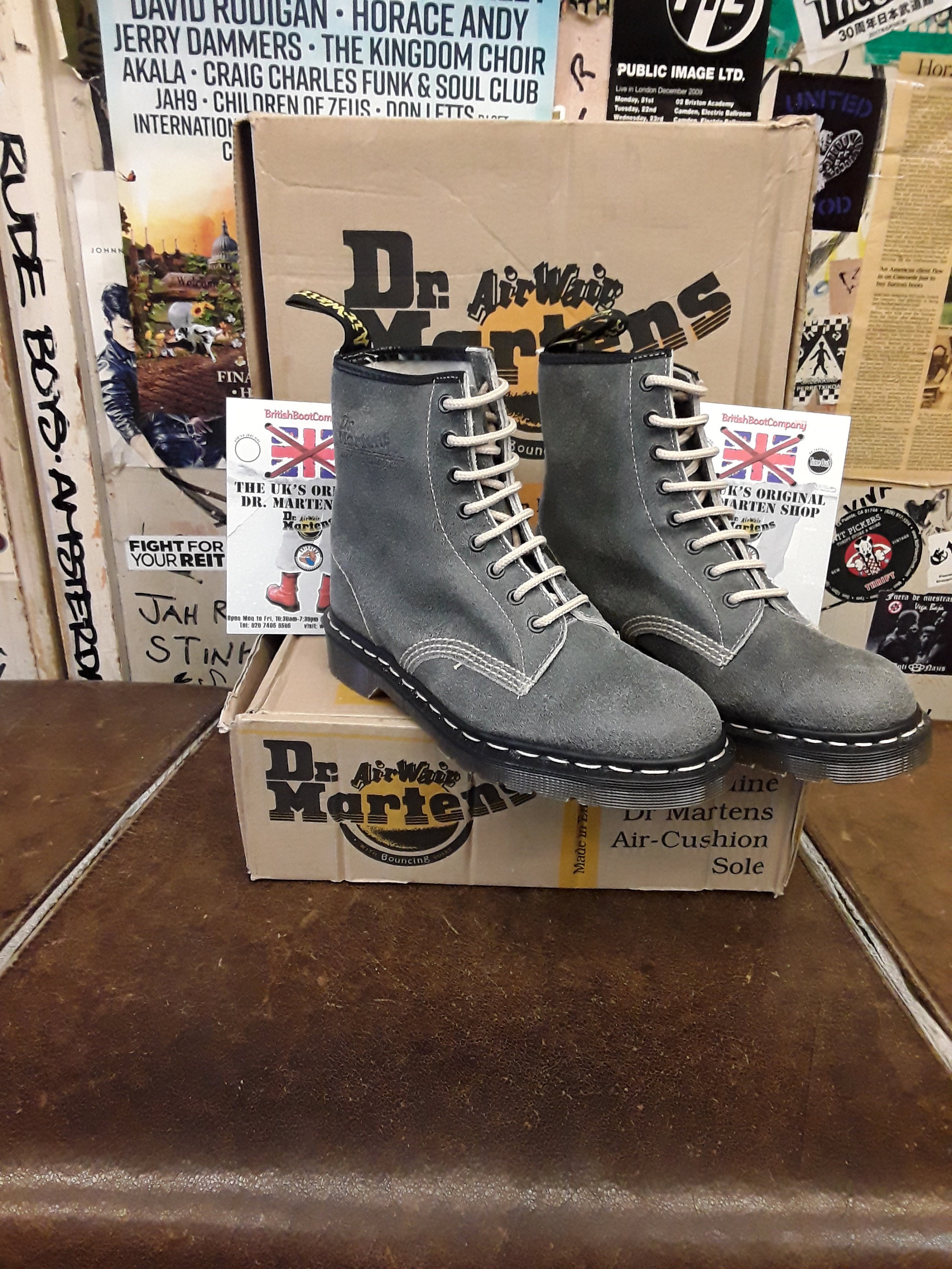 Dr Martens Chalk Aviator Made in England Vintage 90 s Leather Ankle Boots Various Sizes 9350 Etsy