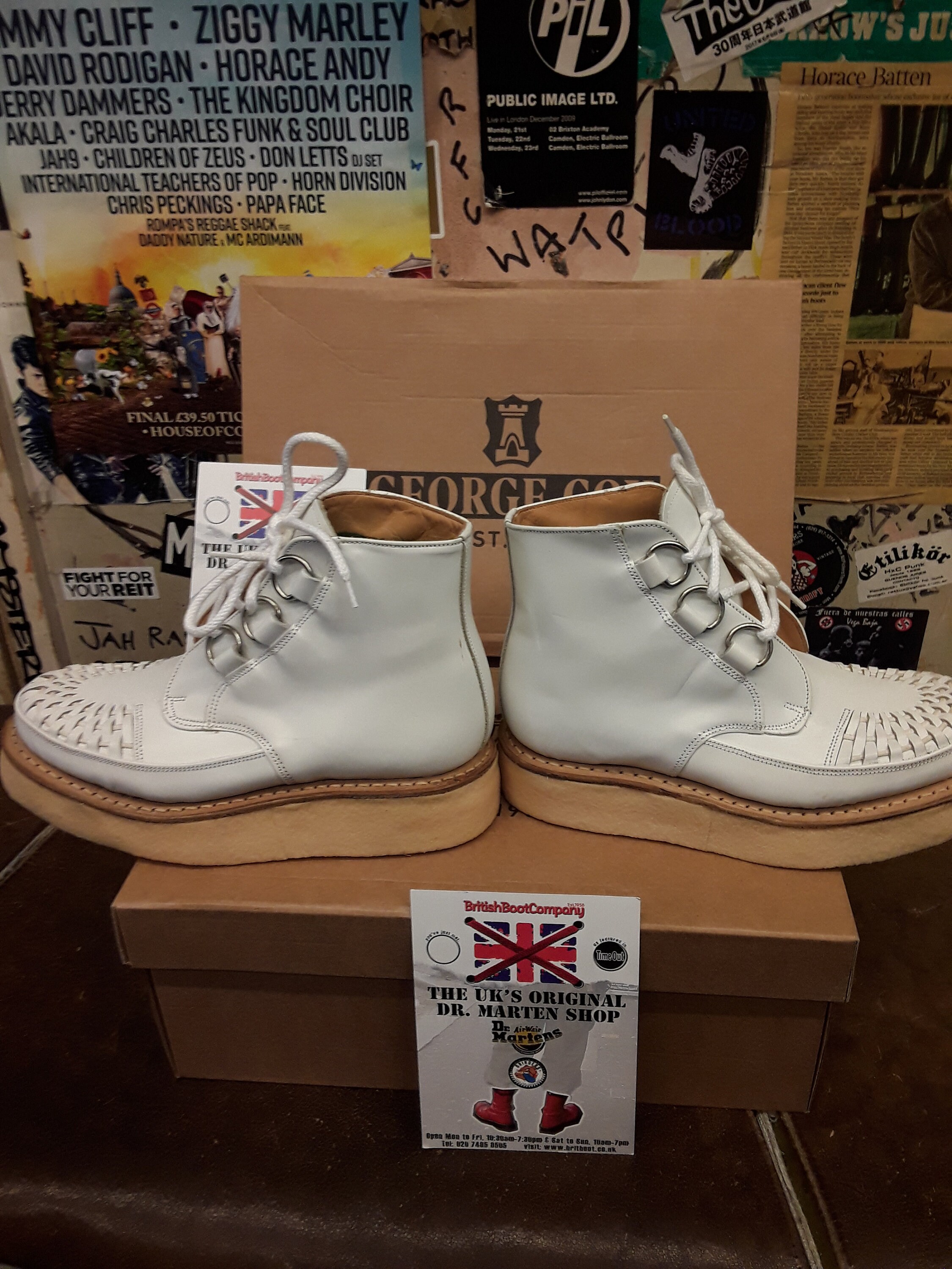 ジョージコックス 11534 ホワイトレザーブーツ サイズ3 イギリス製