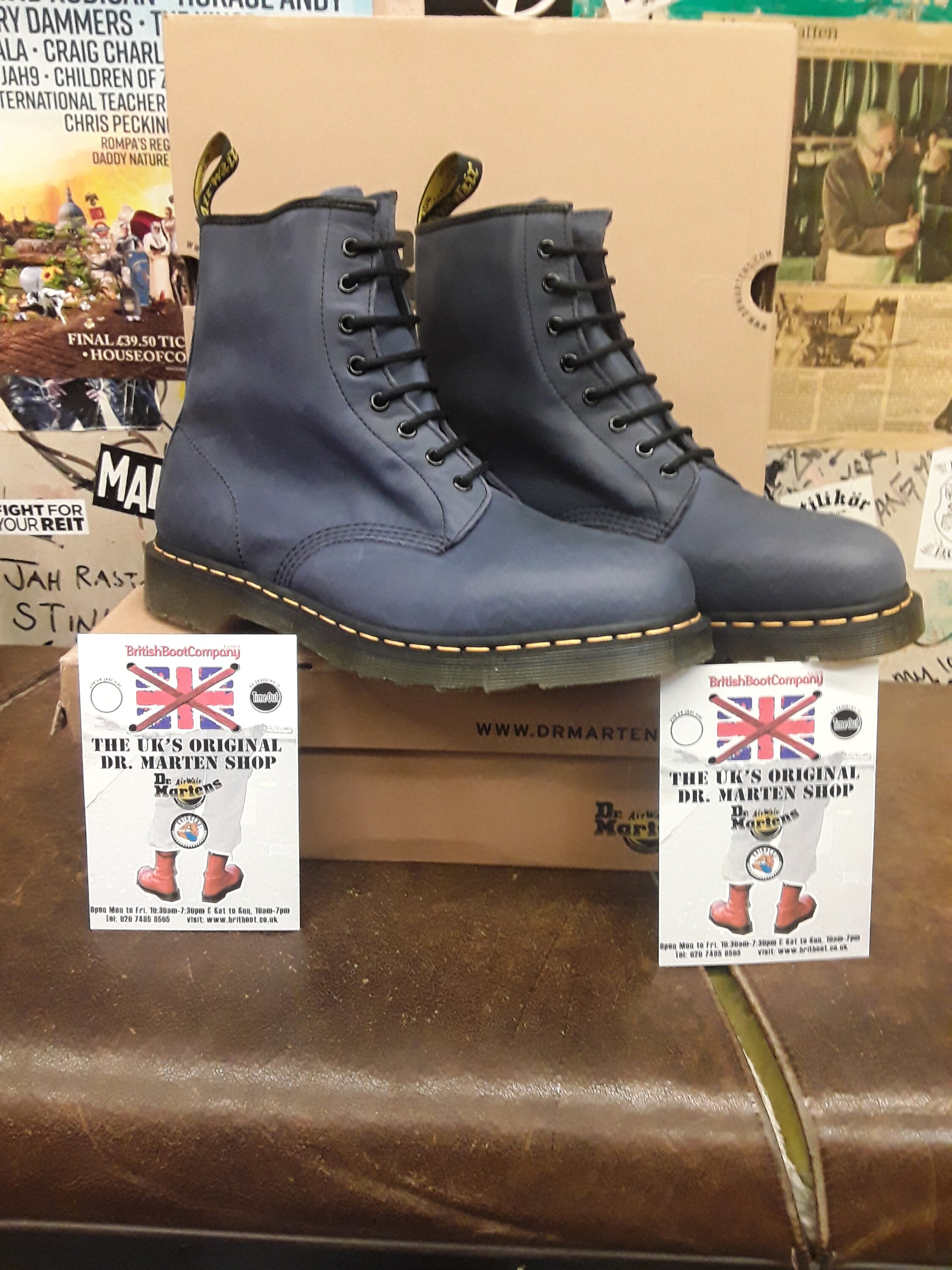 dr martens navy blue boots