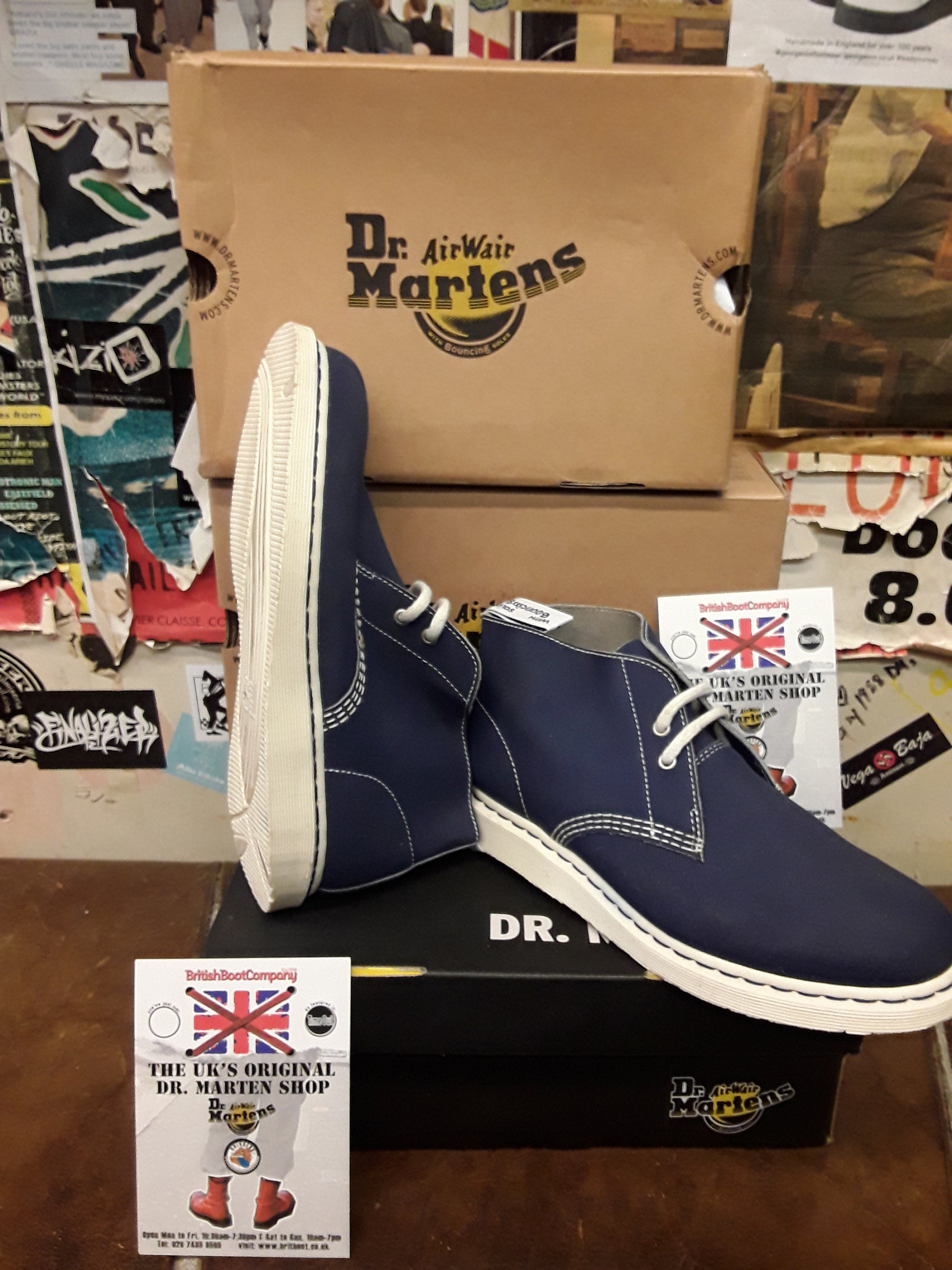 Dr Martens 2 Eyelet Navy Waxy Canvas Size 10 - Etsy UK