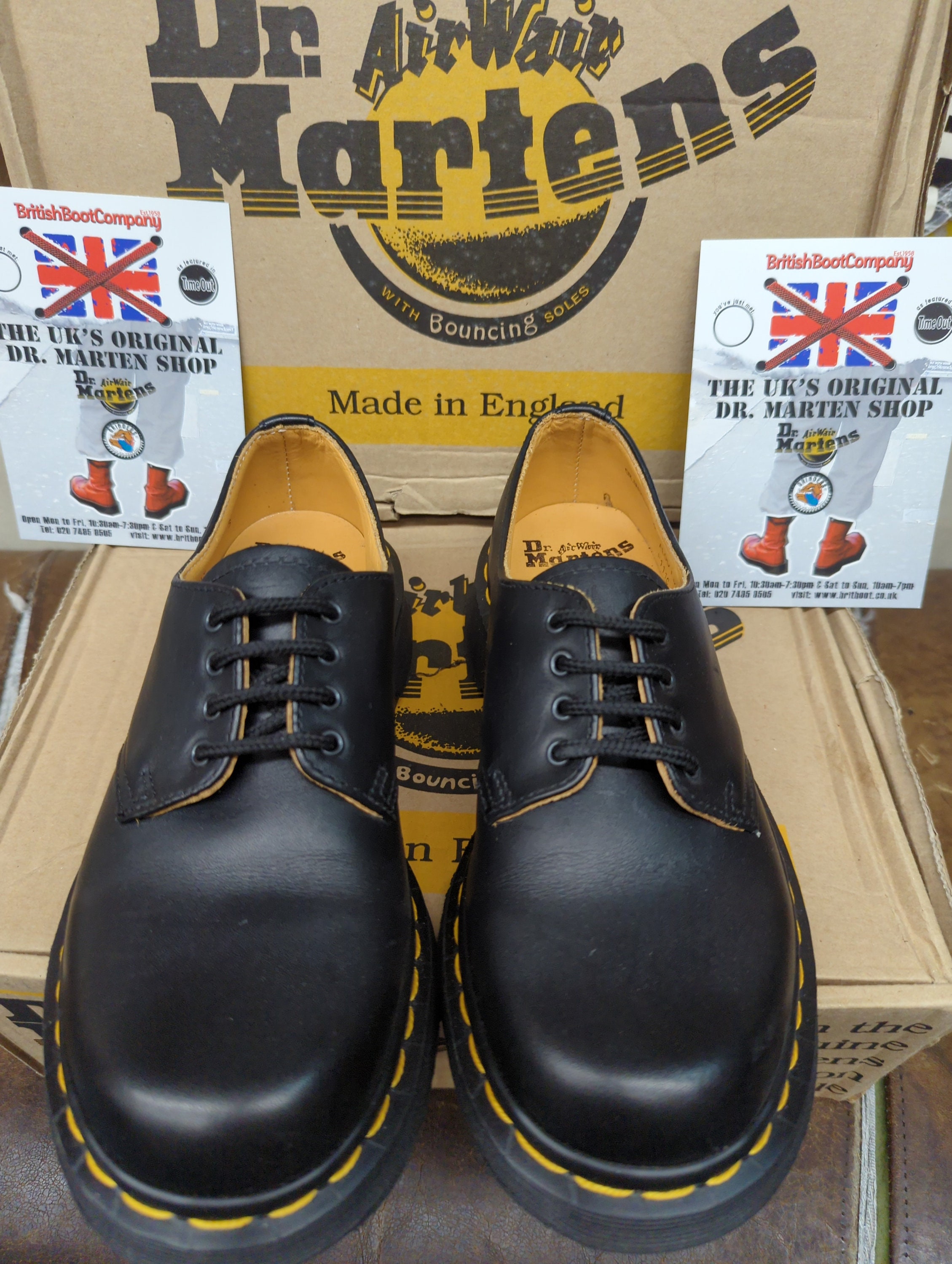 Dr Martens 1A08 Black 4 Hole Made in England Size 5 - Etsy