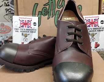 Dr Martens Getta Grip brown Waxy Steel Toe Shoe Size 6 Made in