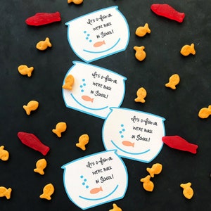INSTANT DOWNLOAD-Printable -O-fish-ally Back to School Fish bowl favor Tags