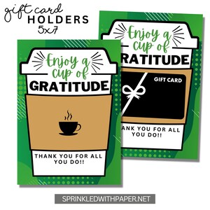 Dankbaarheid Koffie Cadeaukaarthouder, Waarderingstag, medewerker Personeel Medewerker Leraar Waardering Cadeaukaarthouder, Geniet van een kopje dankbaarheid