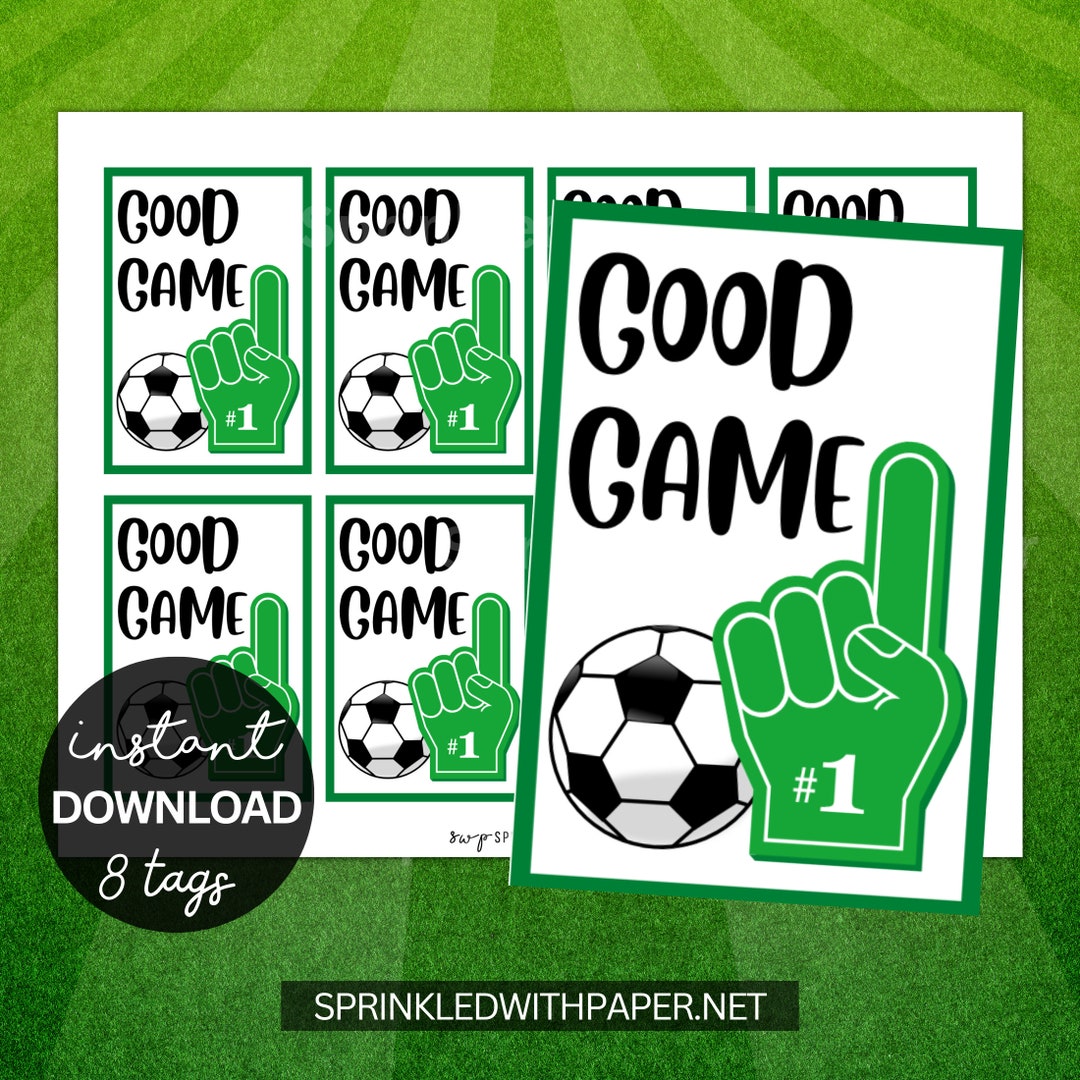 Soccer Team Printable Snack Tags, Soccer Game Treat Tags, Game Day ...