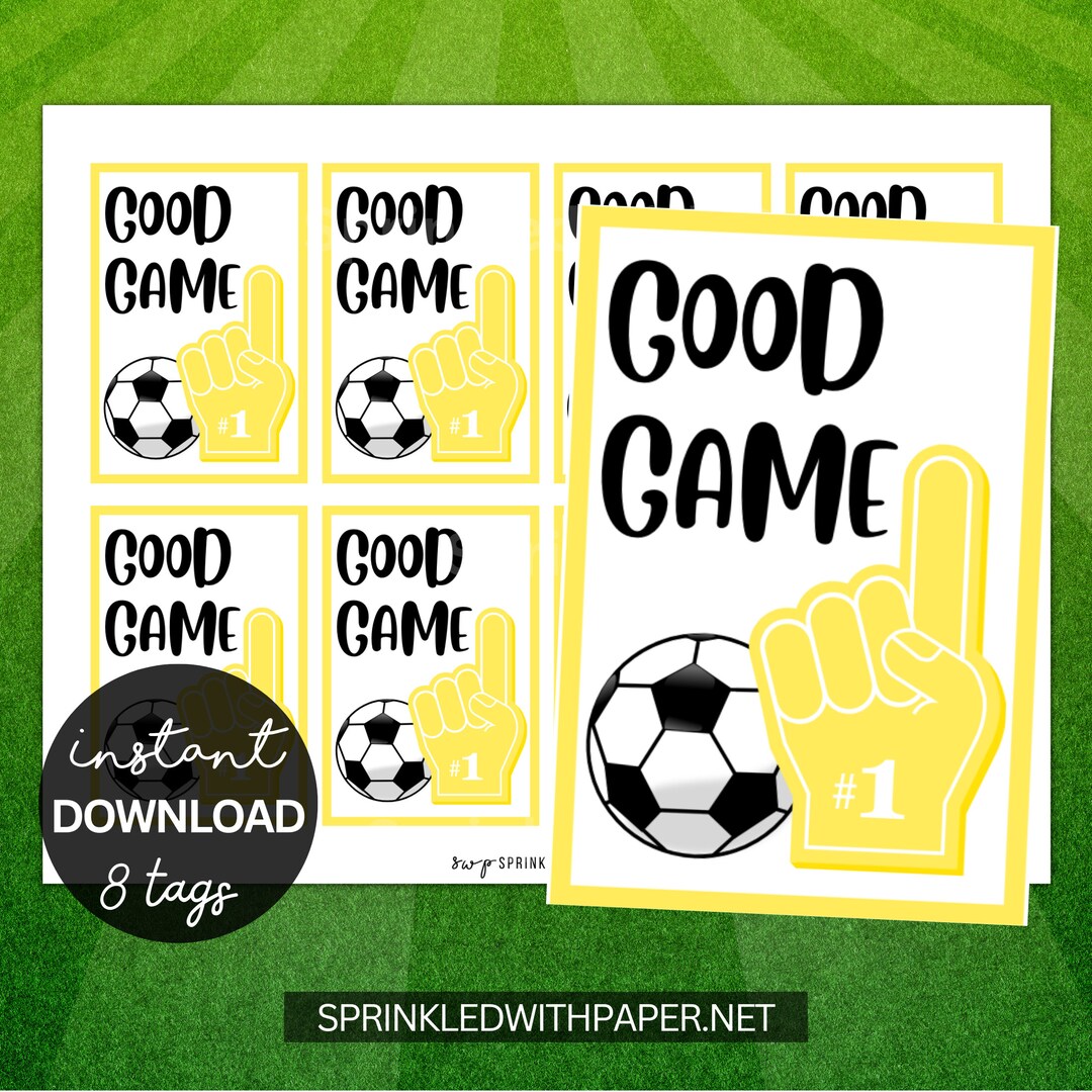 Soccer Team Printable Snack Tags, Soccer Game Treat Tags, Game Day ...