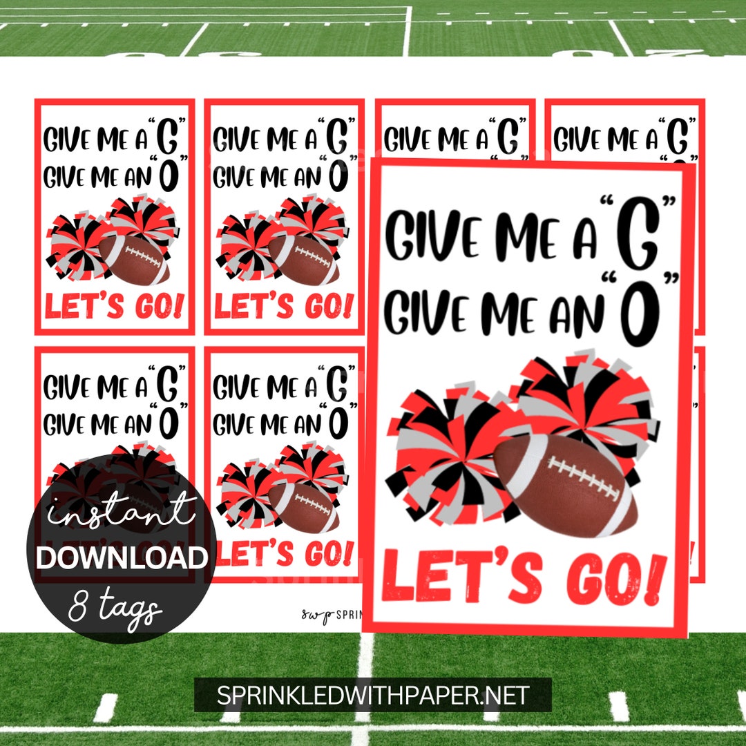 It's Game Day Cheer Printable Tags Cheer Good Luck Tag Etsy