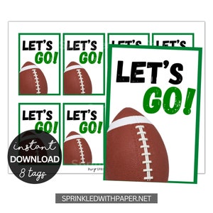 Football Team Printable Snack Tags, Football Game Treat Tags, Game Day ...