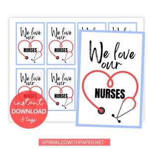 Nurses Appreciation Tags, Nurse week, NICU Labor and Delivery Nurse Thank you Tag, Health Care Worker, Staff Co-Worker Employee Appreciation