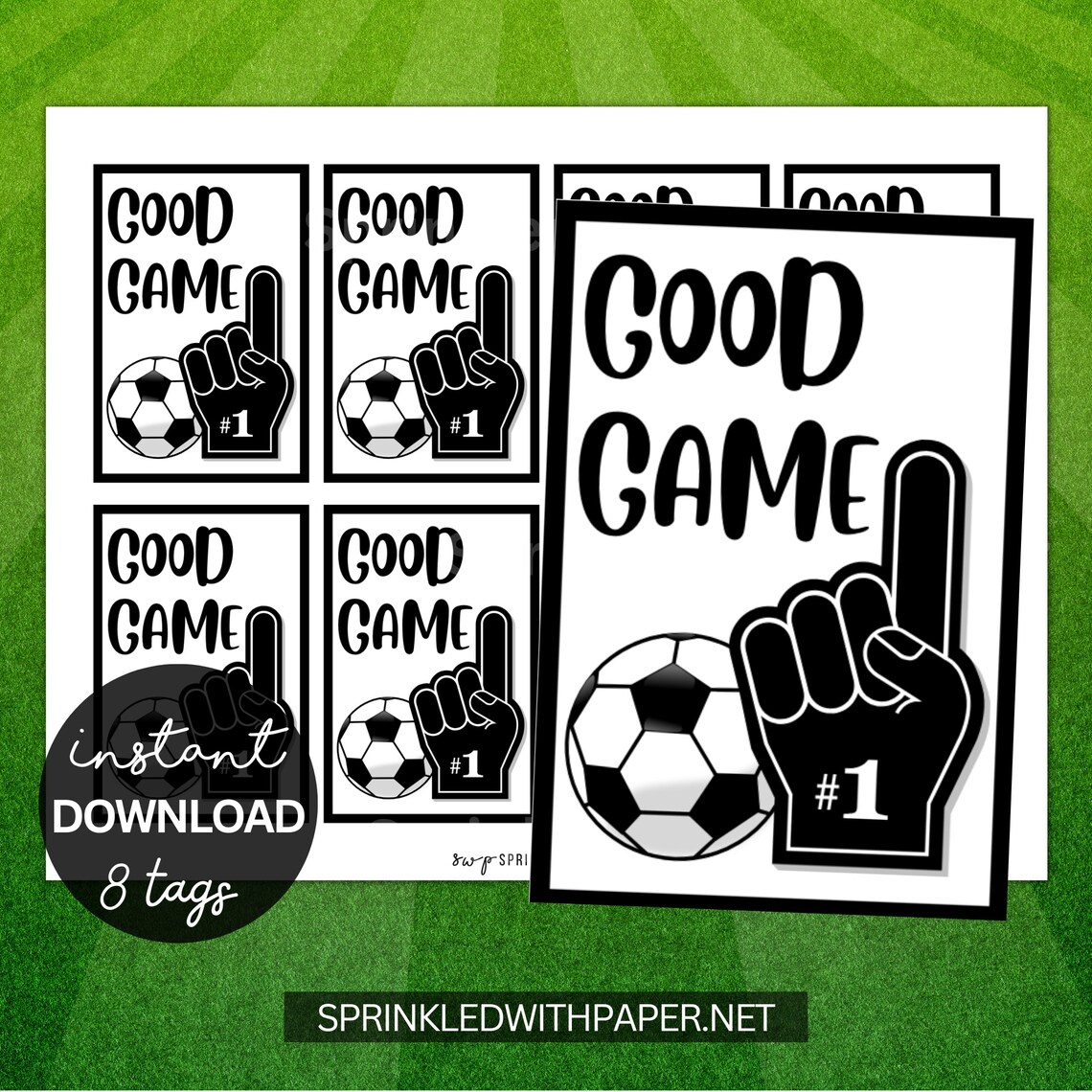 Soccer Team Printable Snack Tags, Soccer Game Treat Tags, Game Day ...