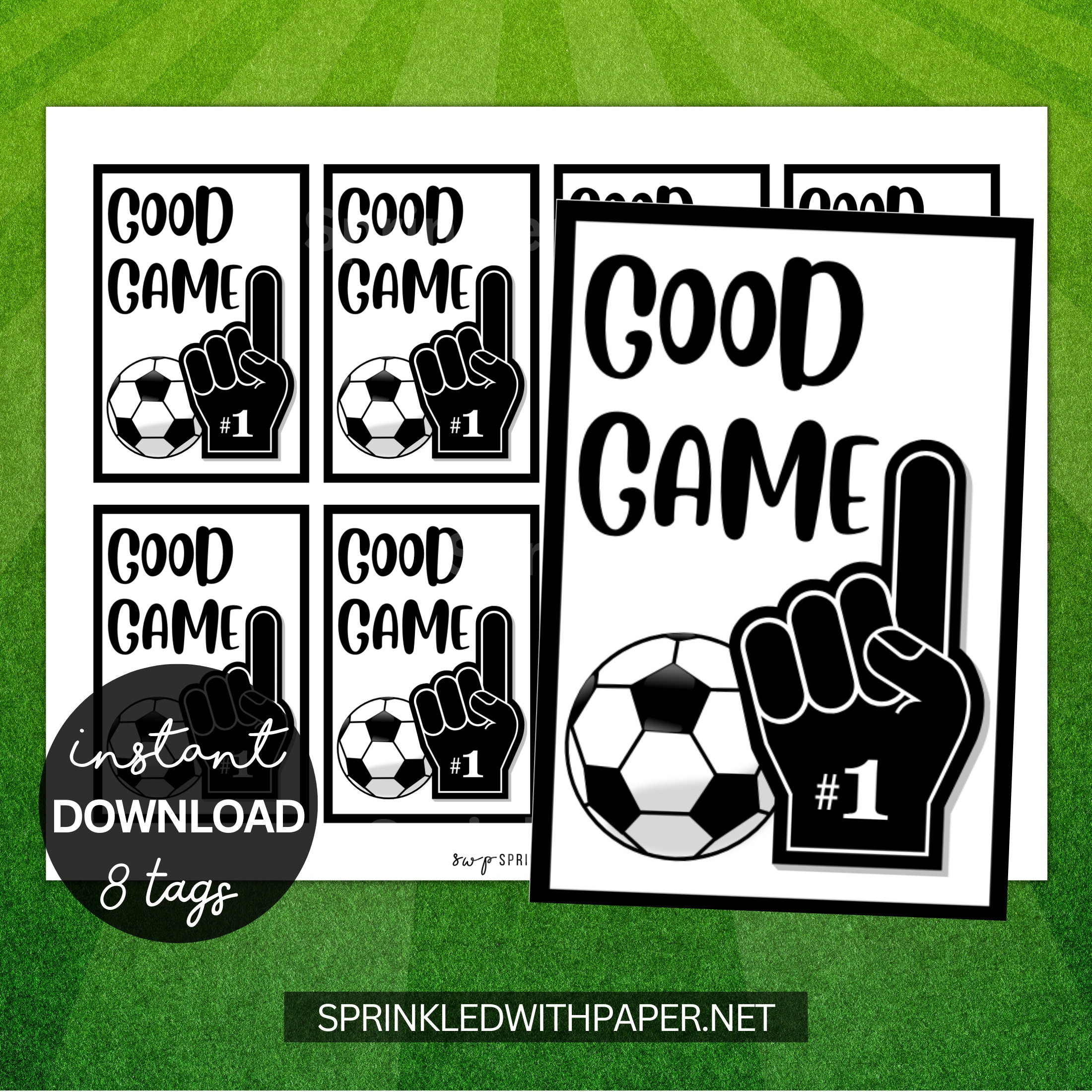 Soccer Team Printable Snack Tags, Soccer Game Treat Tags, Game Day ...