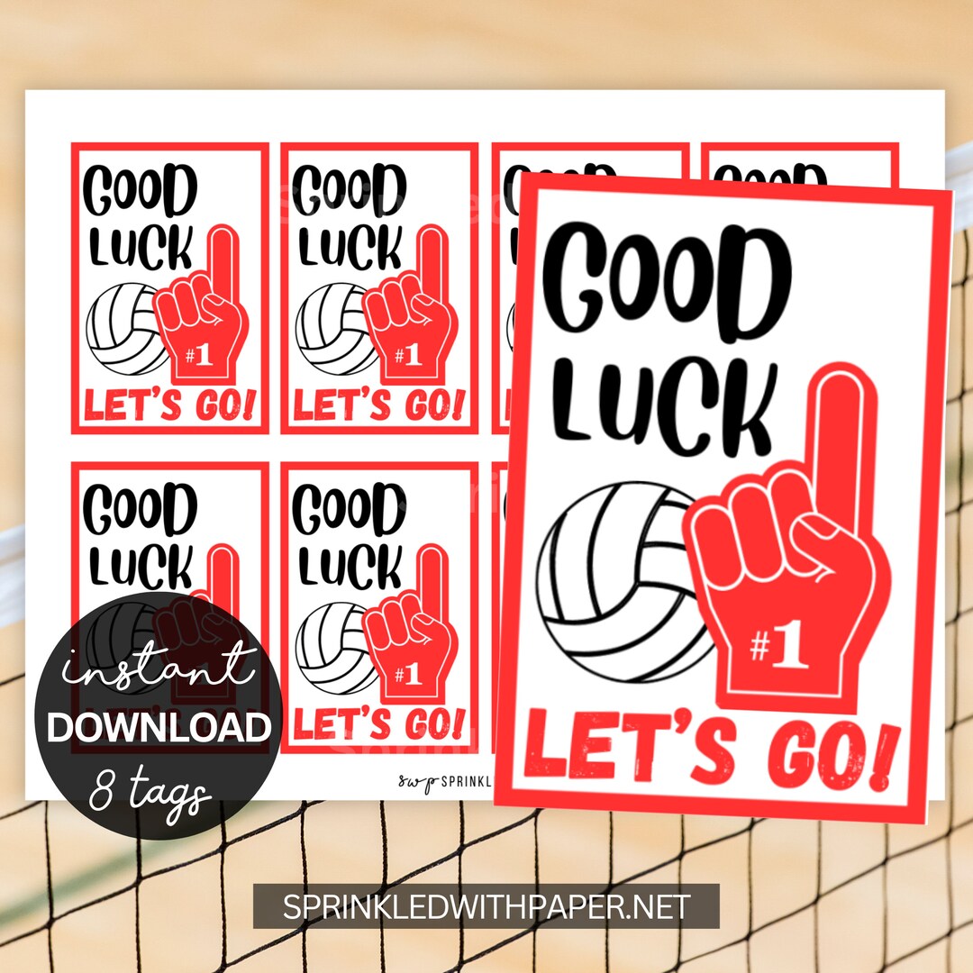Volleyball Team Good Luck Printable Snack Tags Volleyball Game Treat Il 1080xN.5363999123 89m2