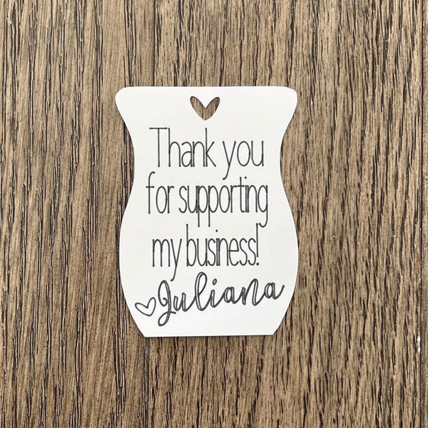 Thank You for Supporting my Business Tags (Personalized with your name)