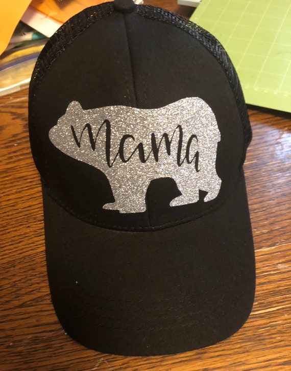Mama bear ponytail hat Clearance