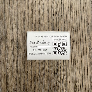 Business Information with QR code Thermal Business Sticker