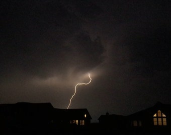 Lightning Strike Photo Print: Storm Wall Art (Digital Download)