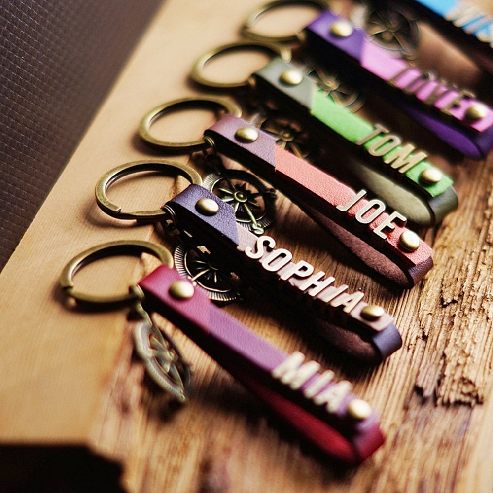 Personalized keychain various colors name letters customized Etsy